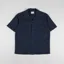 Colorful Standard Linen Short Sleeved Shirt Navy