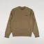 Fred Perry Crew Neck Sweatshirt Shaded Stone Burnt Tobacco