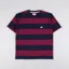 Battenwear Pocket Rugby T Shirt Navy Maroon Stripe