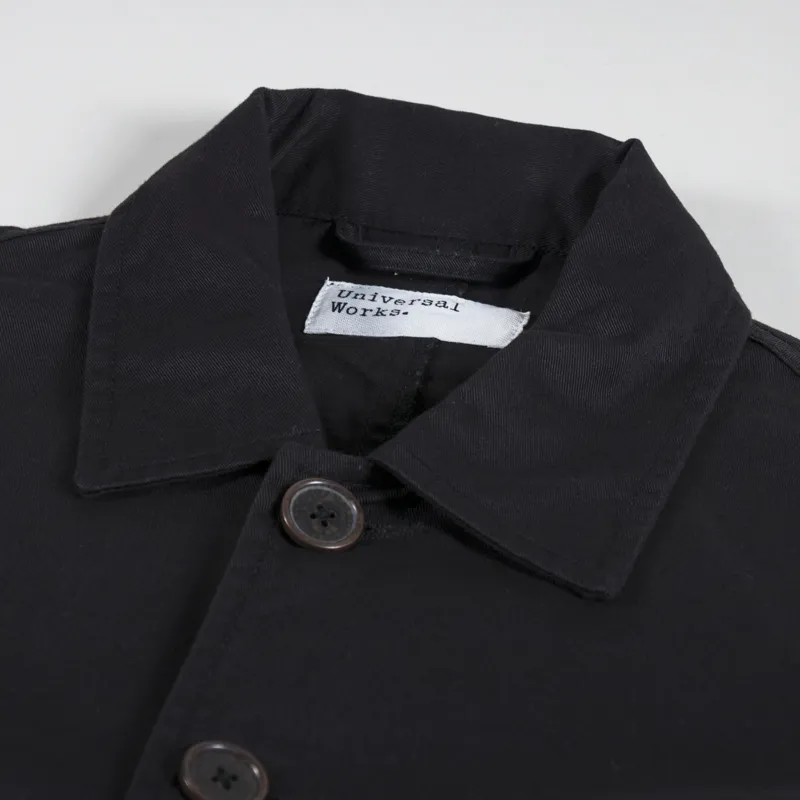 Universal Works Bakers Jacket Black Twill-9