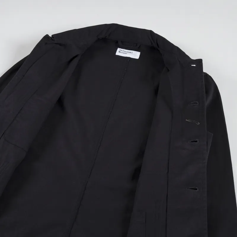 Universal Works Bakers Jacket Black Twill-4