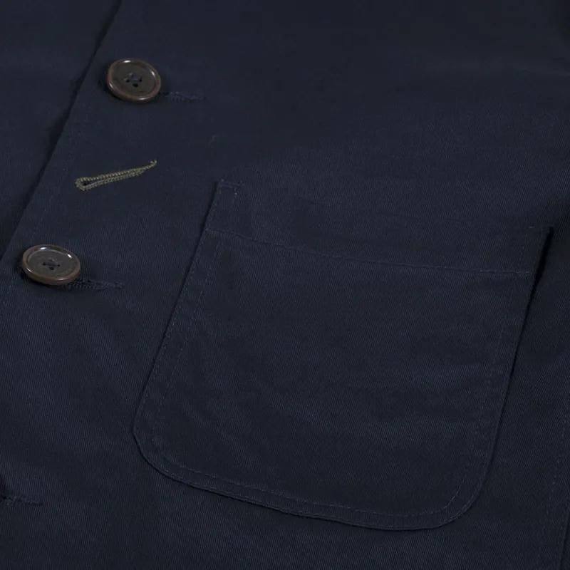 Universal Works Bakers Jacket Navy Twill-8