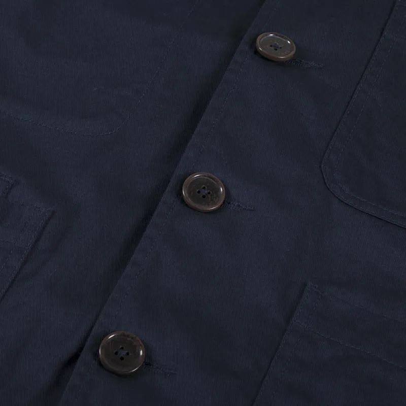 Universal Works Bakers Jacket Navy Twill-7