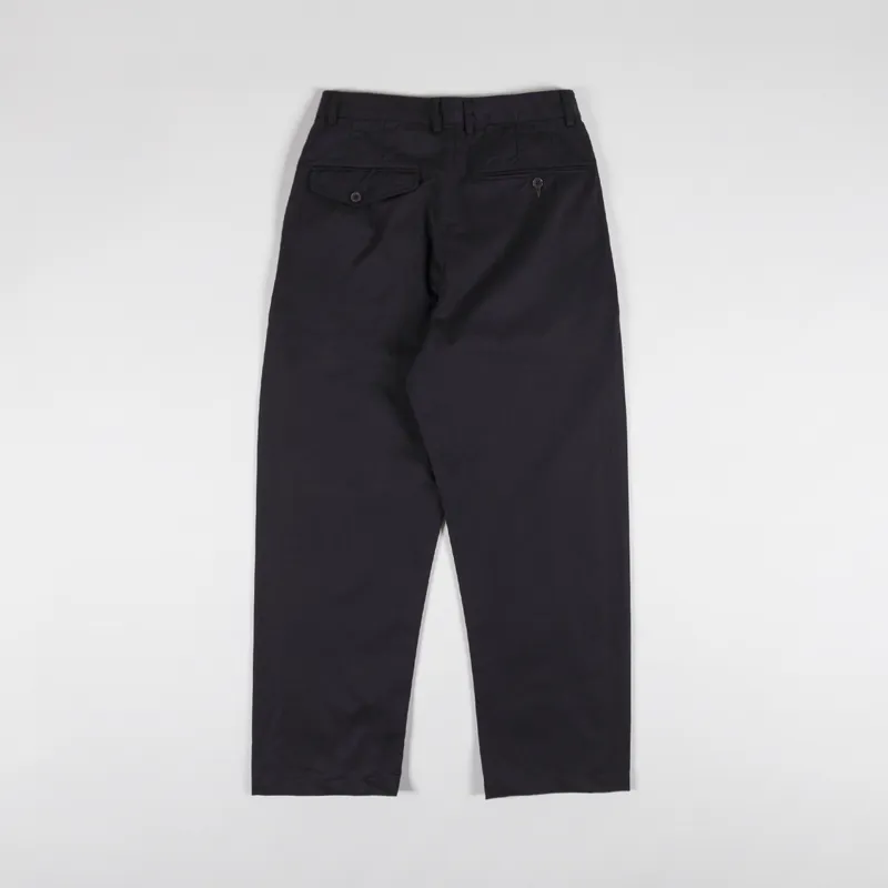 Universal Works Double Pleat Pant Black Twill-1