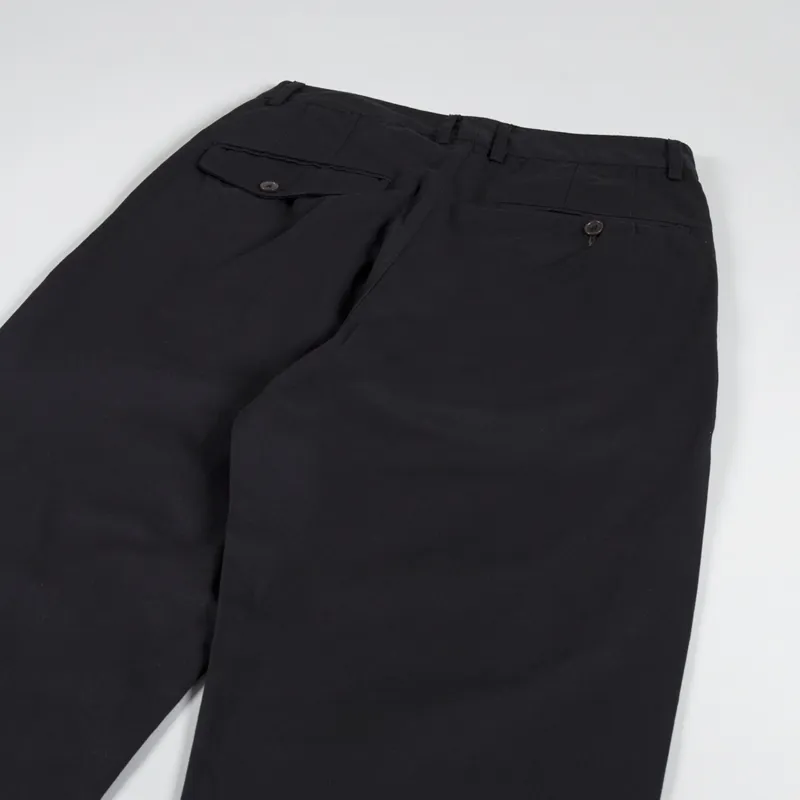 Universal Works Double Pleat Pant Black Twill-4