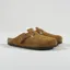 Birkenstock Womens Boston VL Shearling Regular Fit Sandals Mink