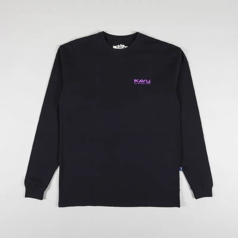 Kavu Unlimited Long Sleeve T Shirt Black-1