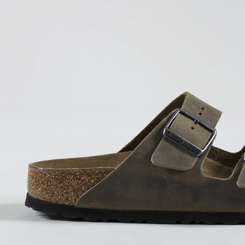 Birkenstock Womens Arizona Oiled Leather Narrow Fit Sandals Faded Khaki-5