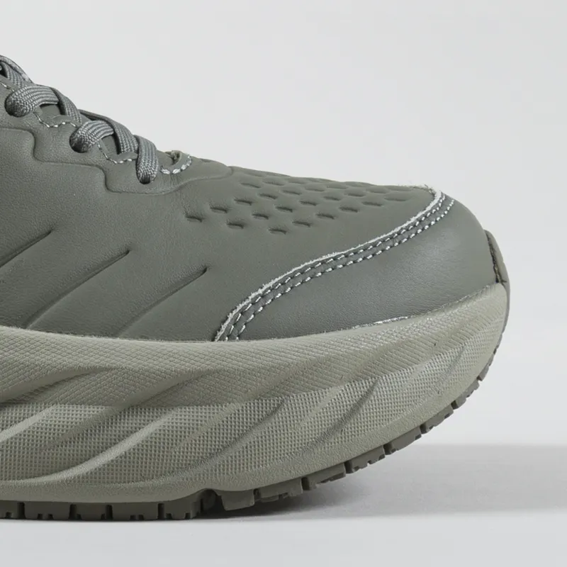 HOKA Mens Bondi SR Running Trainers Shoes Olive Haze Barley