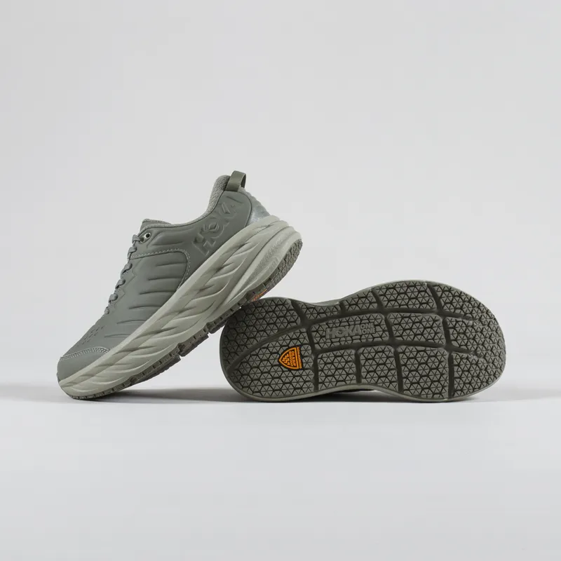 ☆HOKA☆ Men's Bondi SR Olive Haze Bali 1110520OZB 1110520-O HOKA Mens Bondi SR Running Trainers Shoes Olive Haze Barley