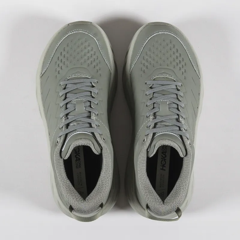 HOKA Mens Bondi SR Running Trainers Shoes Olive Haze Barley