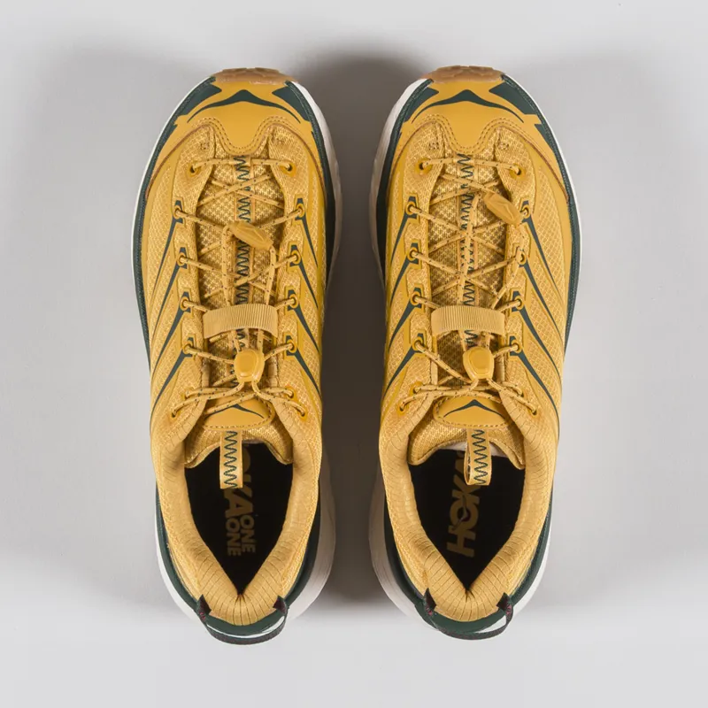 HOKA Mafate Three 2 Shoe Golden Yellow Eggnog-4