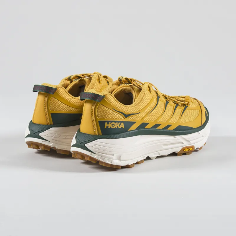 HOKA Mafate Three 2 Shoe Golden Yellow Eggnog-1