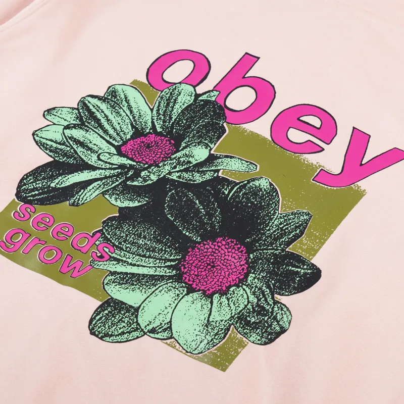 Obey Seeds Grow Hoodie Peach Parfait-4