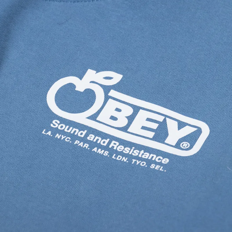 Obey Sound And Resistance Hoodie Coronet Blue-6