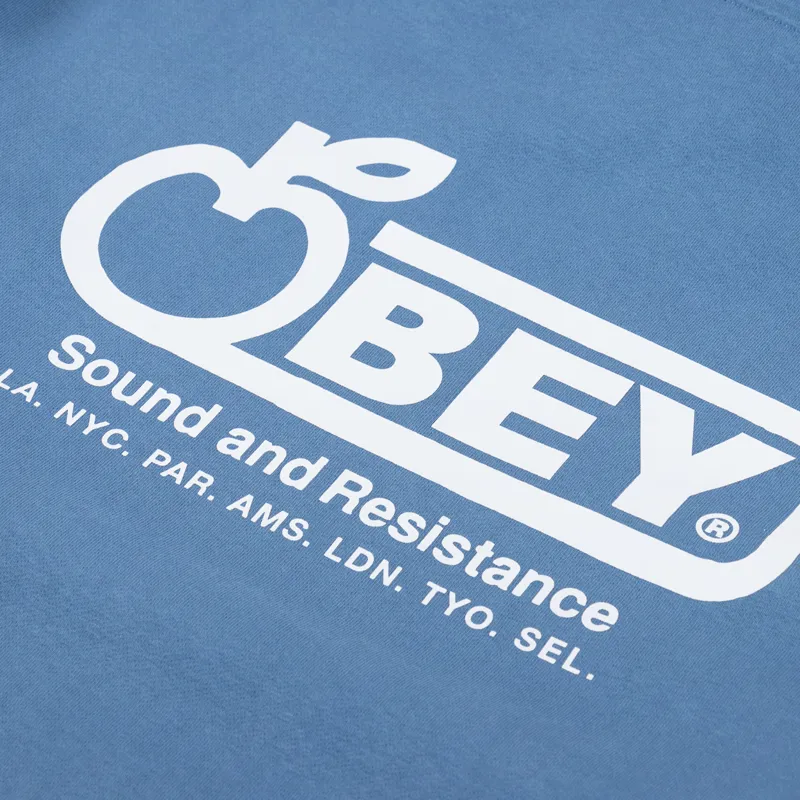 Obey Sound And Resistance Hoodie Coronet Blue-4