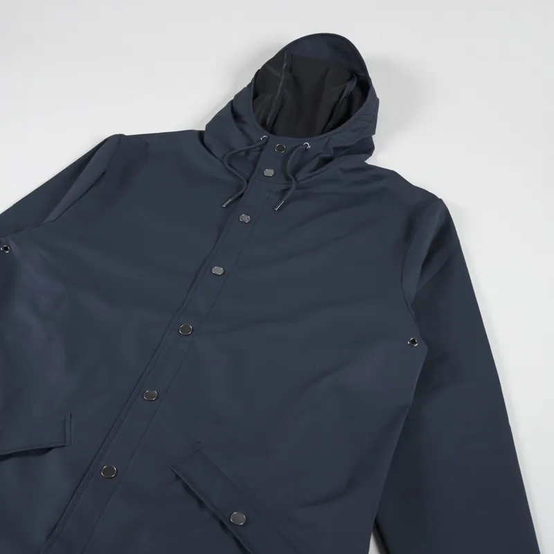 Rains Waterproof Long Jacket Navy-3
