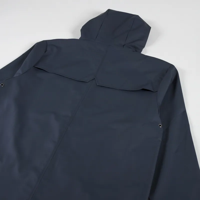 Rains Waterproof Long Jacket Navy-5