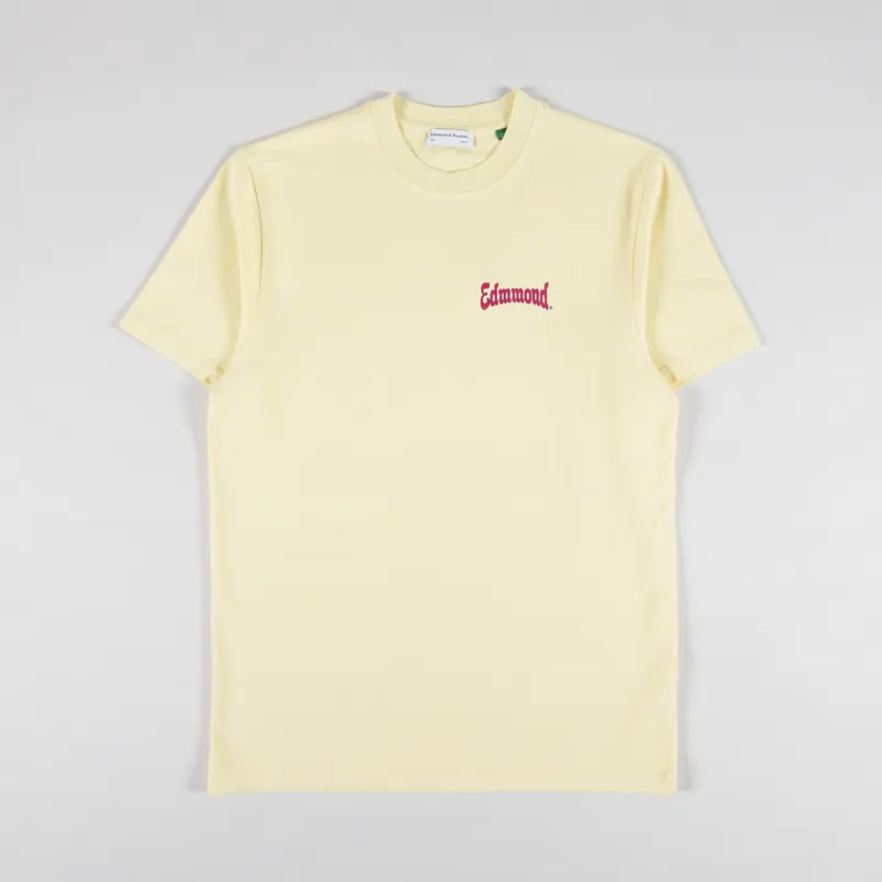 Edmmond Studios Curly Shield T Shirt Plain Yellow