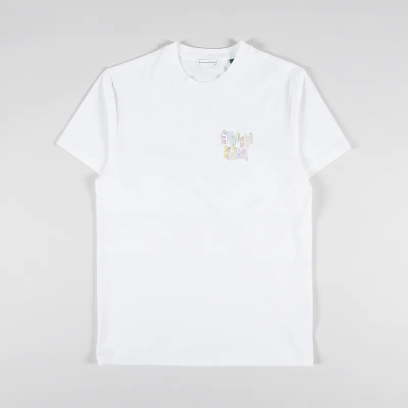 Edmmond Studios Screen Logo Print T Shirt Plain White-1