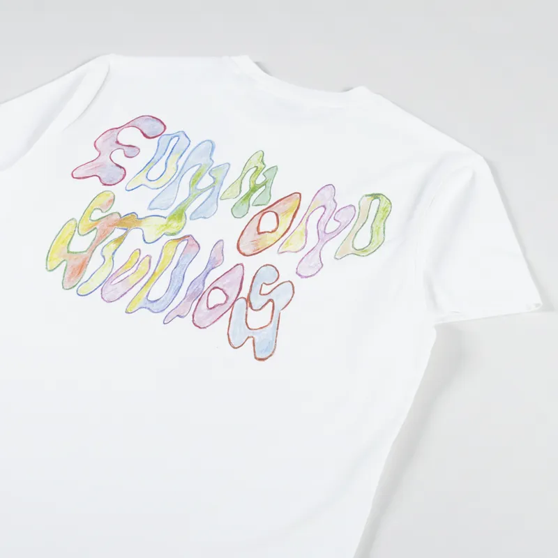 Edmmond Studios Screen Logo Print T Shirt Plain White-2