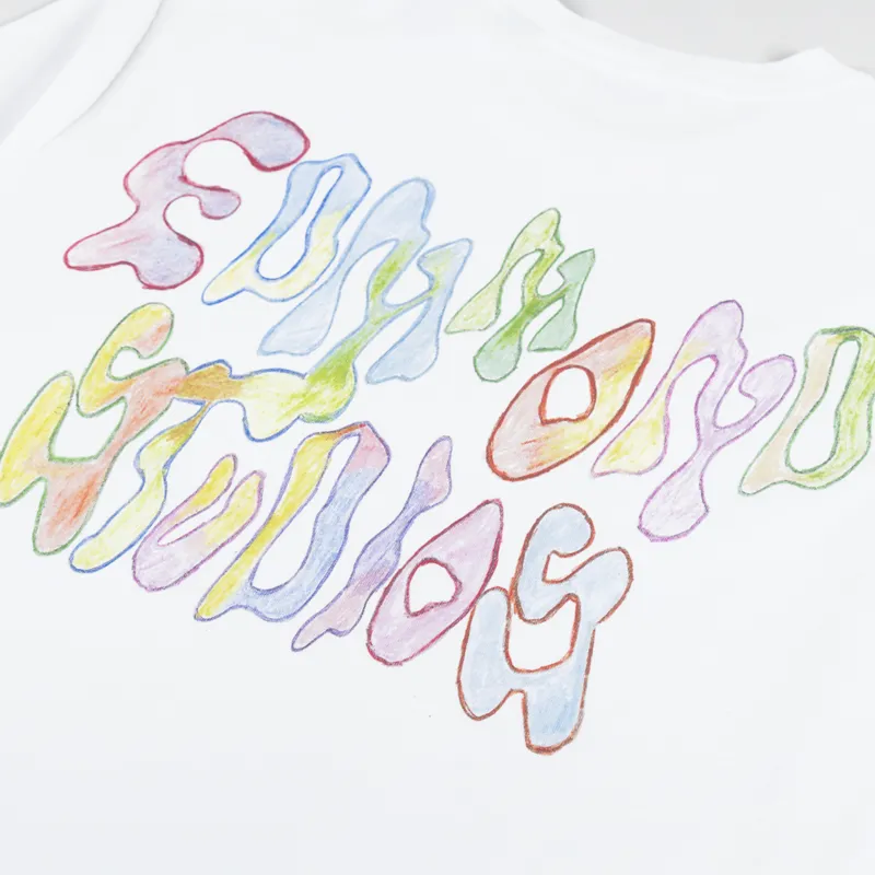 Edmmond Studios Screen Logo Print T Shirt Plain White-4