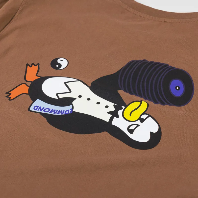 Edmmond Studios Leo T Shirt Plain Chocolate-4