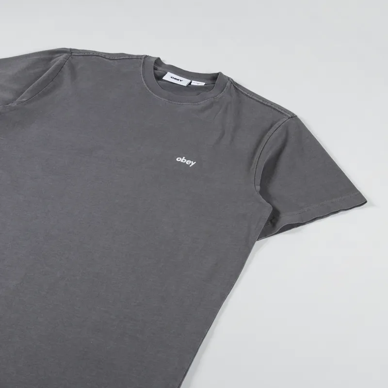 Obey Lowercase Pigment T Shirt Digital Black-1