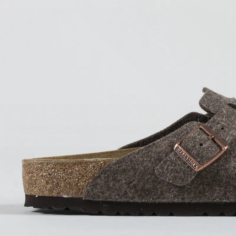 Birkenstock Boston BS Regular Fit Sandals Wool Felt Cacao-4