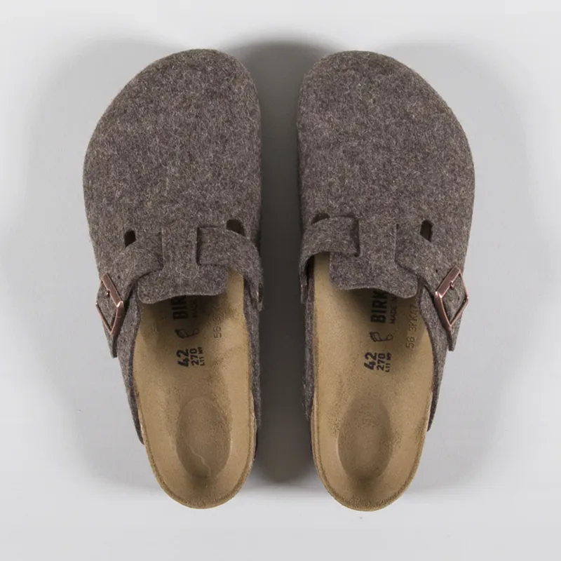 Birkenstock Boston BS Regular Fit Sandals Wool Felt Cacao-6