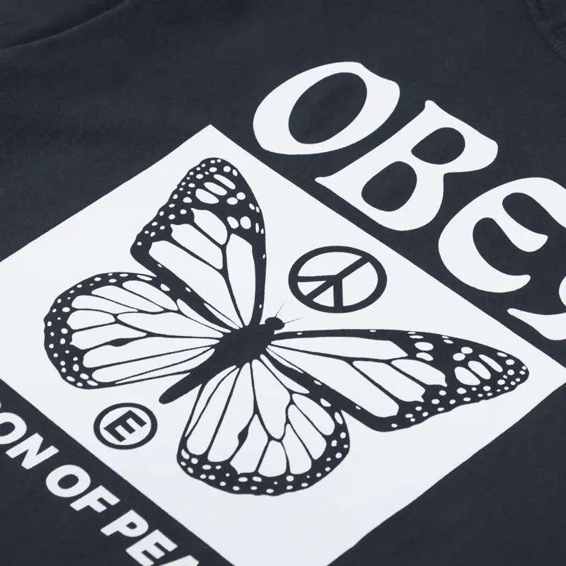 Obey Weapon Of Peace Pigment T Shirt Vintage Black-4