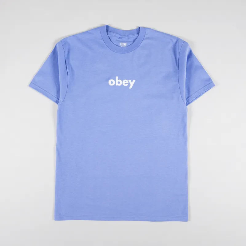Obey Lowercase 2 T Shirt Digital Violet