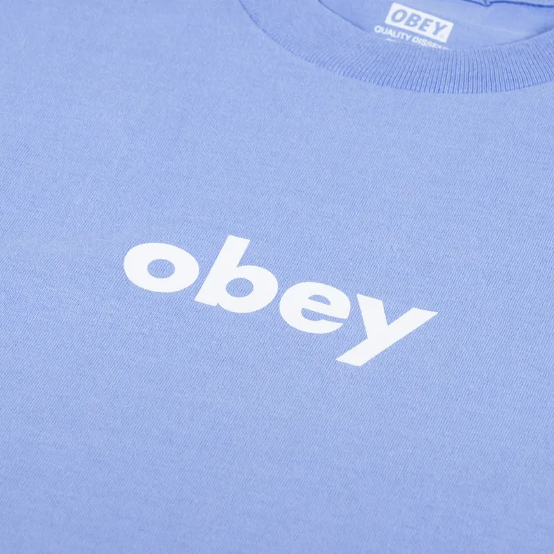 Obey Lowercase 2 T Shirt Digital Violet-2