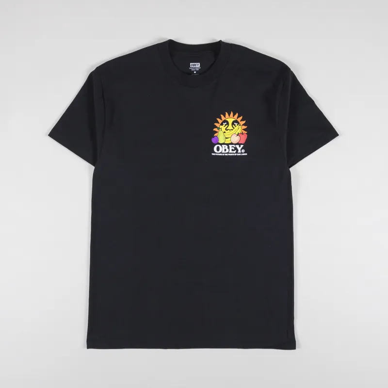 Obey The Future Is The Fruits Of Our Labor T Shirt Black-1
