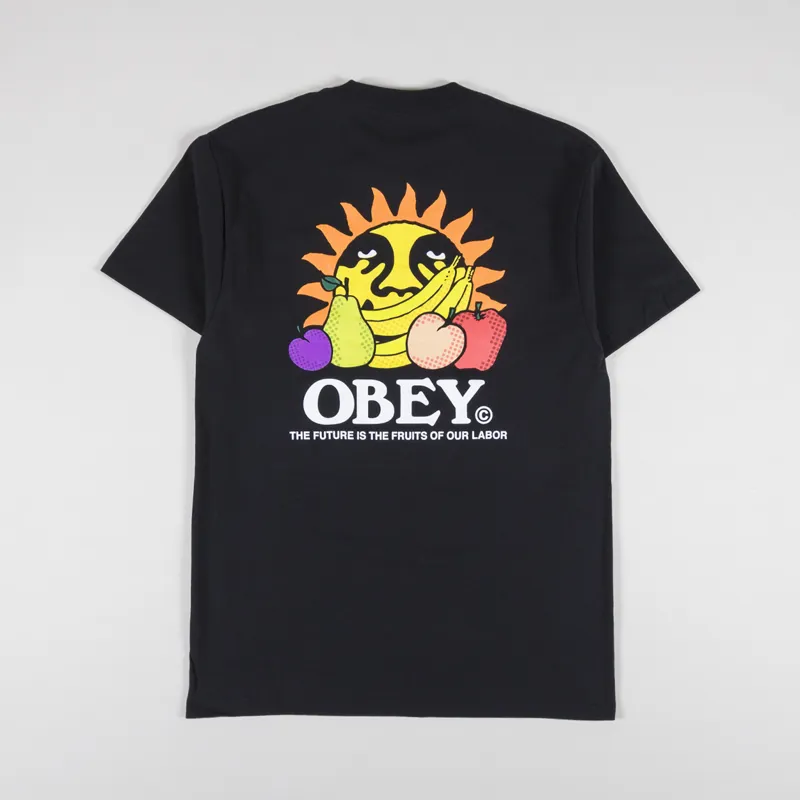 Obey The Future Is The Fruits Of Our Labor T Shirt Black