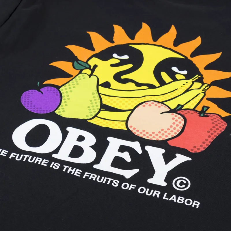 Obey The Future Is The Fruits Of Our Labor T Shirt Black-4