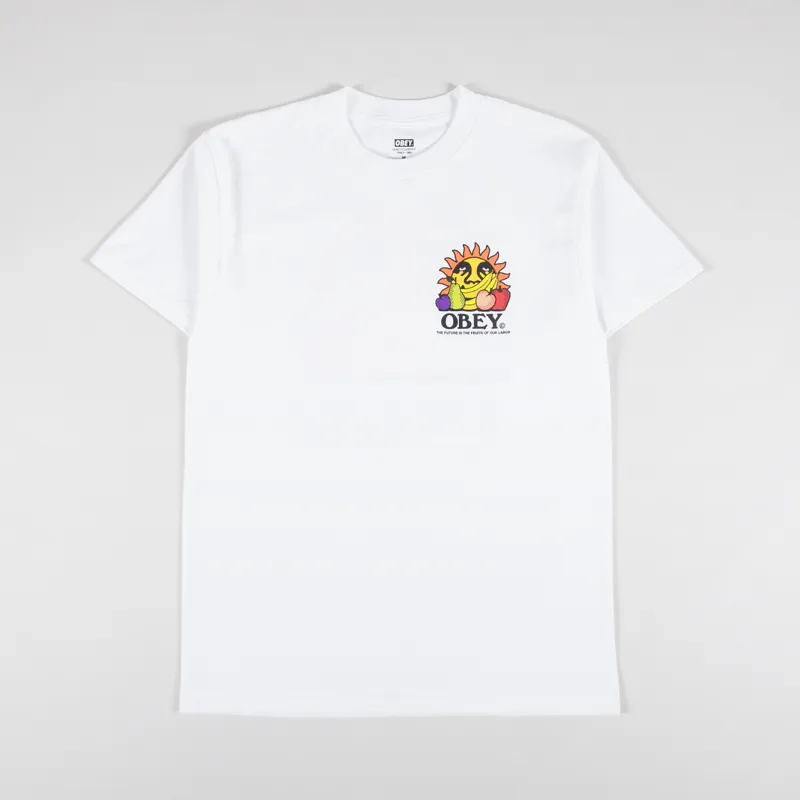 Obey The Future Is The Fruits Of Our Labor T Shirt White-1