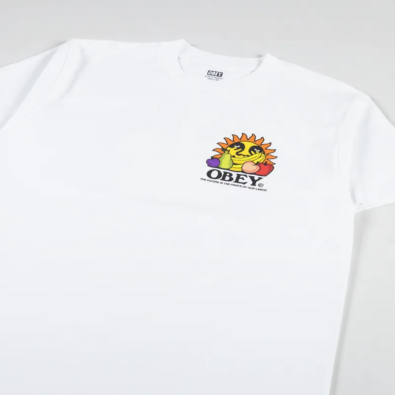 Obey The Future Is The Fruits Of Our Labor T Shirt White-3