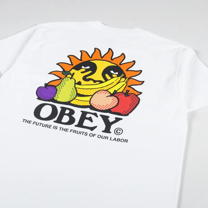 Obey The Future Is The Fruits Of Our Labor T Shirt White-2