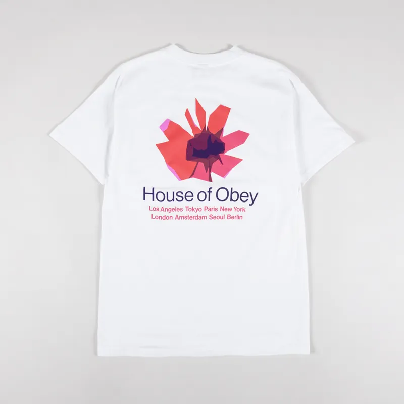 Obey House Of Obey Floral T Shirt White