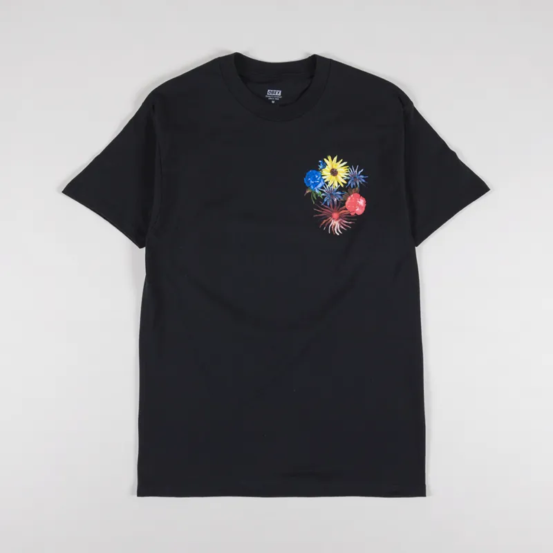 Obey Summer Time T Shirt Black-1