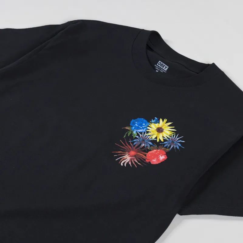 Obey Summer Time T Shirt Black-3