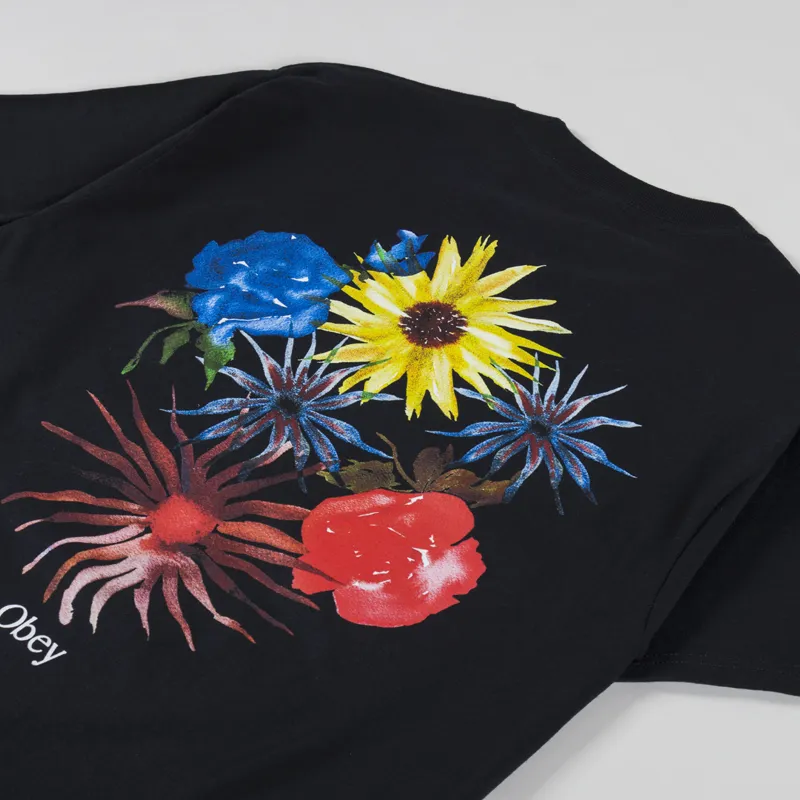 Obey Summer Time T Shirt Black-2