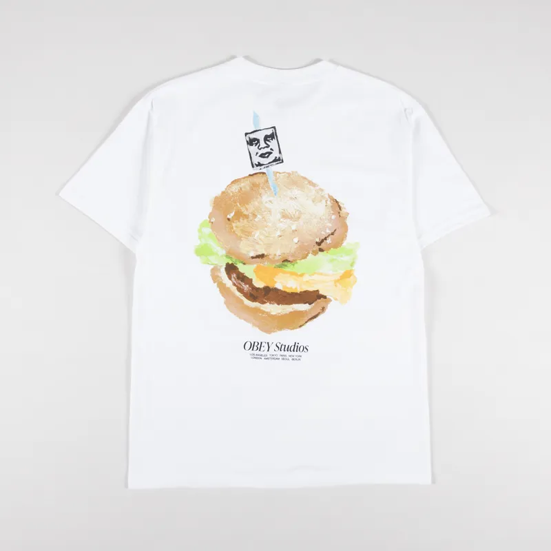 Obey Visual Food For Your Mind T Shirt White