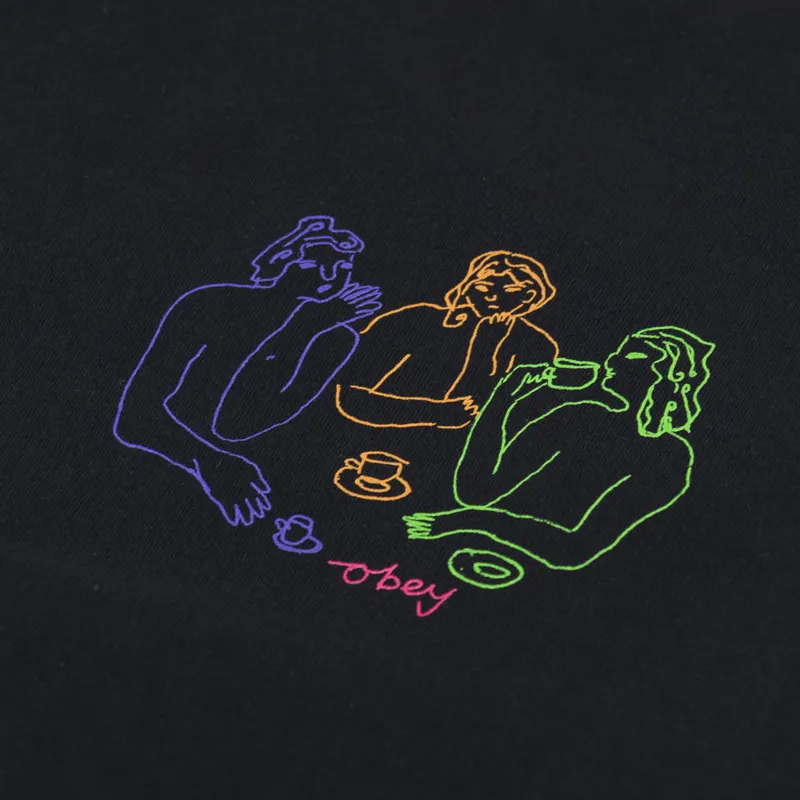 Obey Cup Of Tea T Shirt Black-4