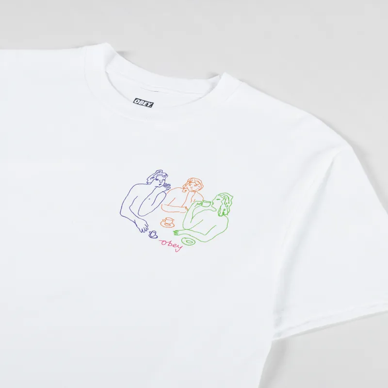 Obey Cup Of Tea T Shirt White-3
