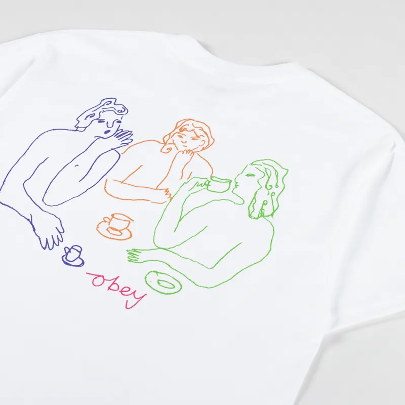 Obey Cup Of Tea T Shirt White-2