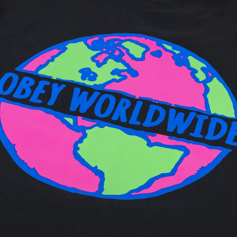 Obey Planet Classic T Shirt Black-4