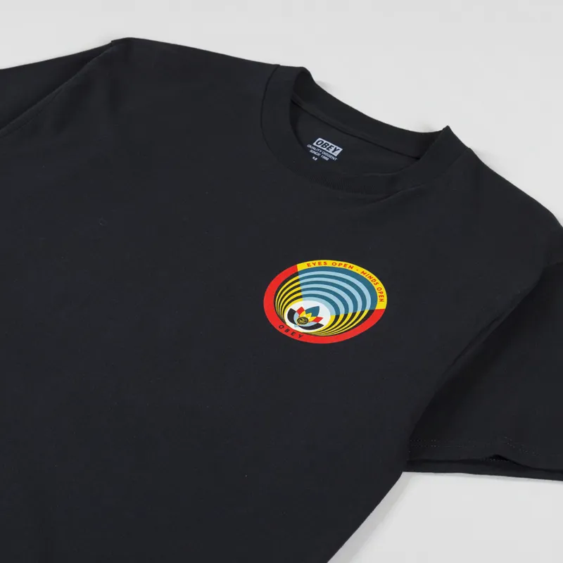 Obey Open Eyes Open Mind T Shirt Black-2