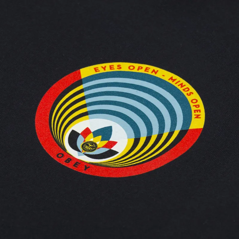 Obey Open Eyes Open Mind T Shirt Black-4